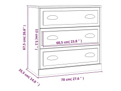 Aparador buffet cómoda armario mueble organizador cocina salón salón juego de 2 madera contrachapada blanca 02_0036690