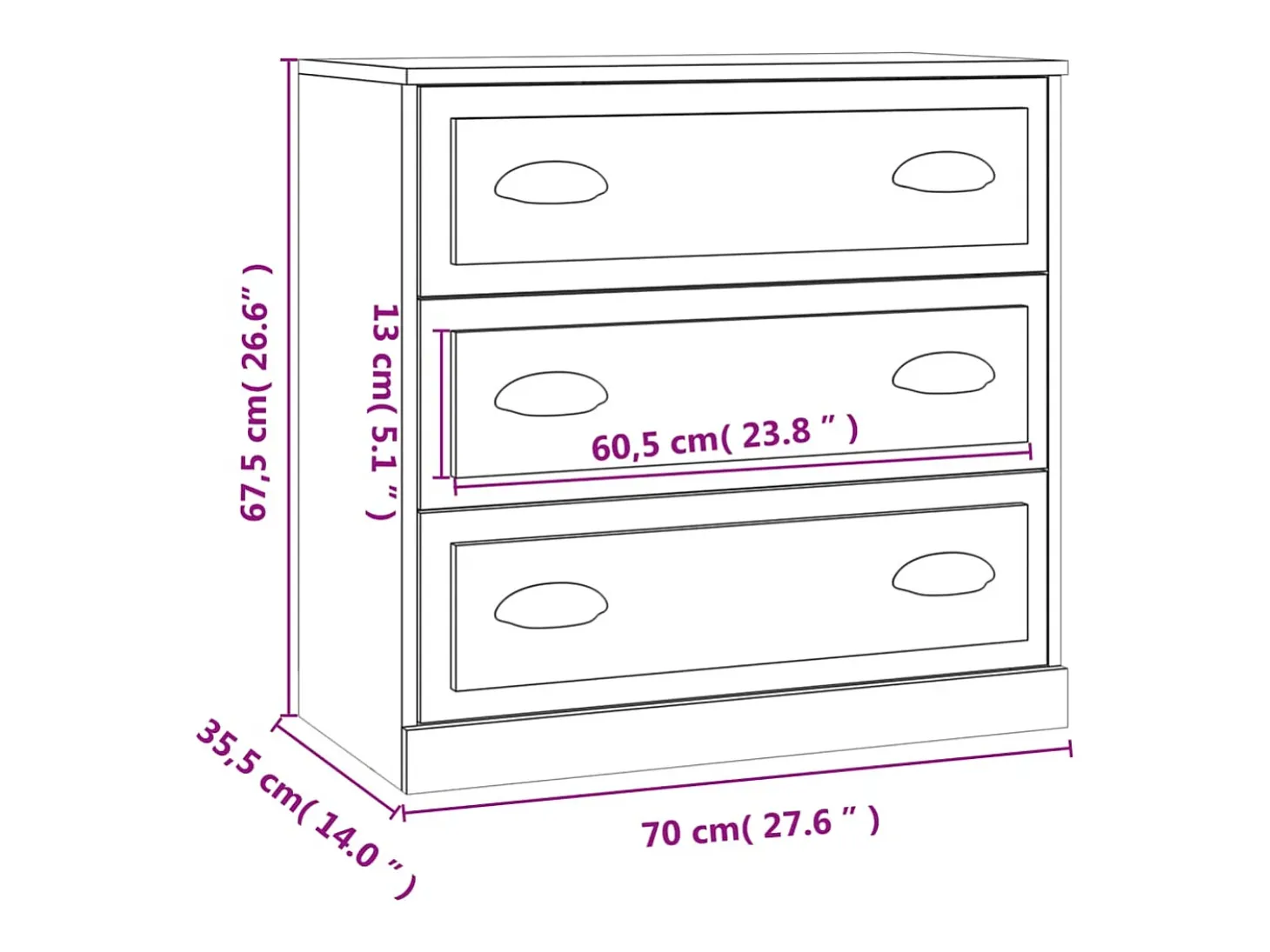 Aparador buffet cómoda armario mueble organizador cocina salón salón juego de 2 madera contrachapada blanca 02_0036690
