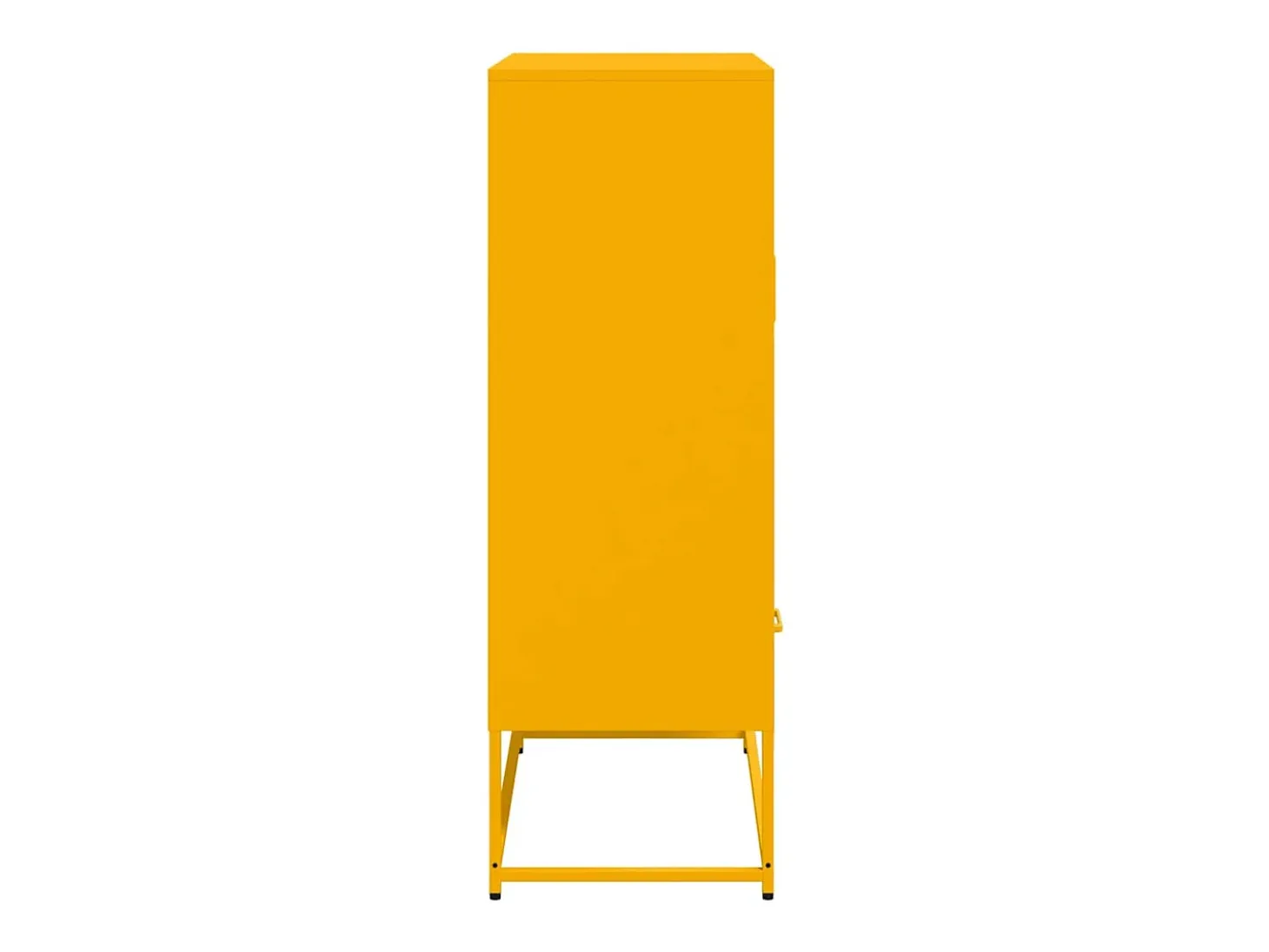 Aparador buffet cómoda armario mueble organizador cocina salón salón alto amarillo mostaza 68 x 39 x 111,5 cm acero amarillo 02_0034736