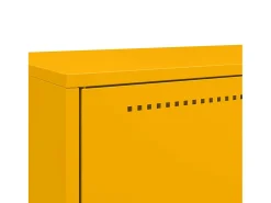 Aparador buffet cómoda armario mueble organizador cocina salón salón alto amarillo mostaza 68 x 39 x 111,5 cm acero amarillo 02_0034736