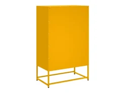 Aparador buffet cómoda armario mueble organizador cocina salón salón alto amarillo mostaza 68 x 39 x 111,5 cm acero amarillo 02_0034736