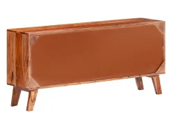 Aparador buffet cómoda armario mueble organizador cocina salón salón 120 x 30 x 55 cm madera maciza gris 02_0031779