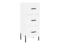 Aparador buffet cómoda armario mueble organizador cocina salón salón alto 34,5 x 34 x 180 cm madera contrachapada blanco 02_0032300