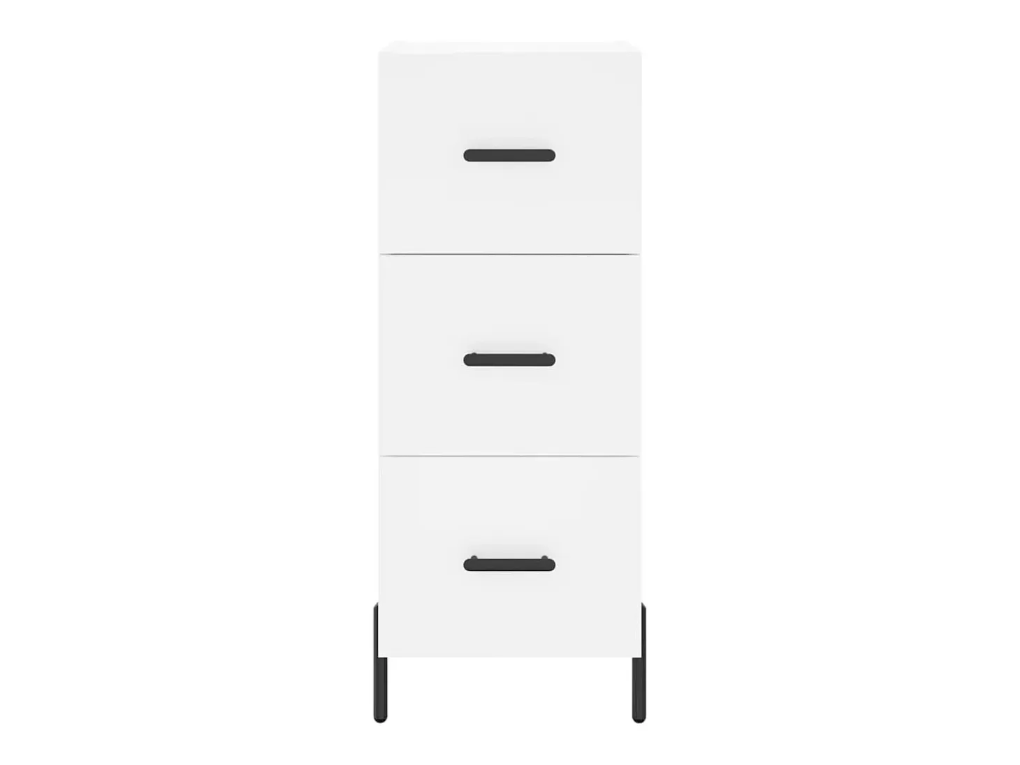 Aparador buffet cómoda armario mueble organizador cocina salón salón alto 34,5 x 34 x 180 cm madera contrachapada blanco 02_0032300