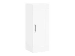 Aparador buffet cómoda armario mueble organizador cocina salón salón alto 34,5 x 34 x 180 cm madera contrachapada blanco 02_0032300