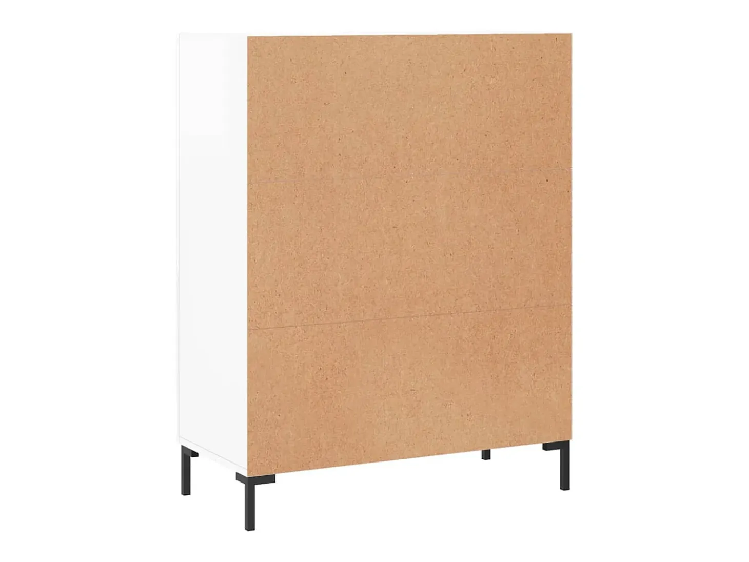 Aparador buffet cómoda armario mueble organizador cocina salón brillante 69,5 x 34 x 90 cm madera contrachapada blanco 02_0030694
