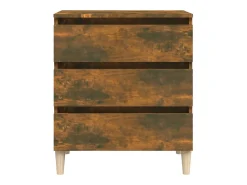 Aparador buffet cómoda armario unidad de almacenamiento organizador cocina salón salón 60 x 35 x 69 cm madera contrachapada marrón 02_0030973