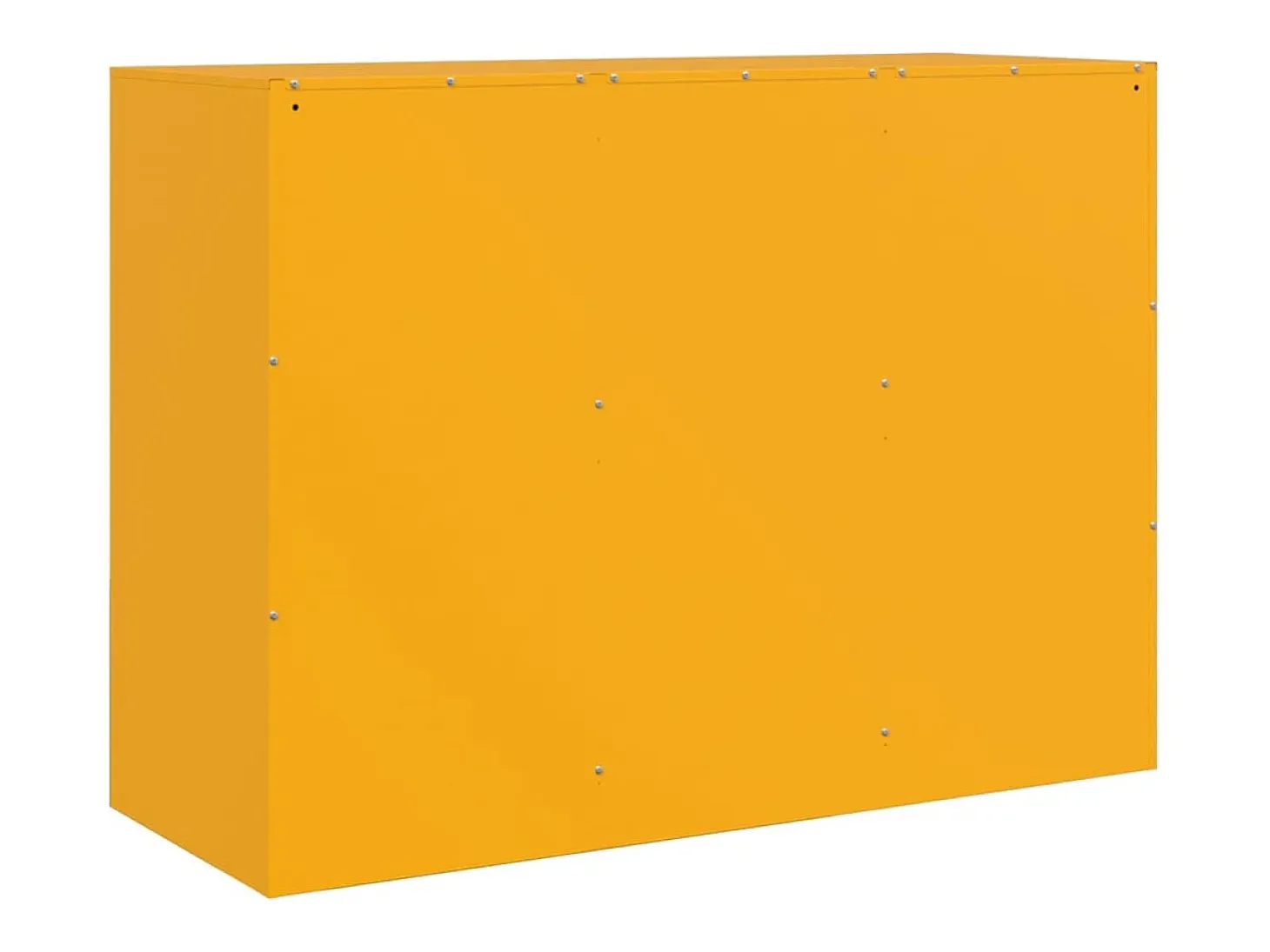 Aparador buffet cómoda armario mueble organizador cocina salón salón amarillo mostaza 99 x 39 x 73 cm acero Amarillo 02_0035711