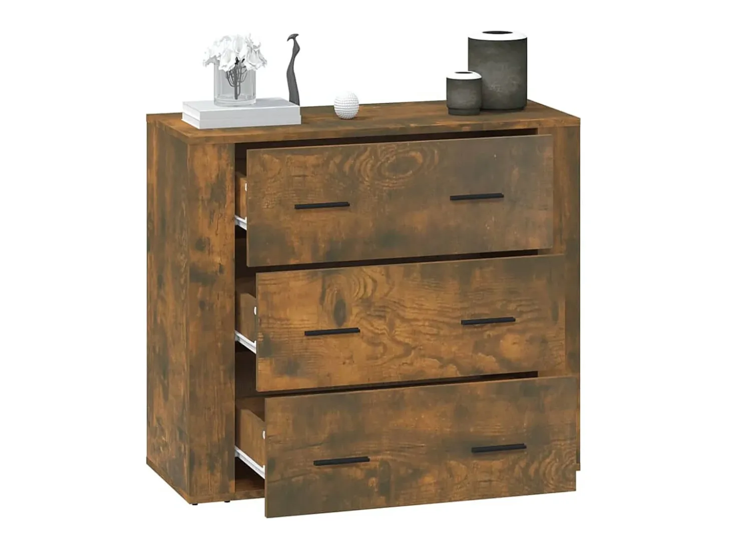 Aparador buffet cómoda armario unidad de almacenamiento organizador cocina salón salón 80 x 33 x 70 cm madera contrachapada marrón 02_0031110