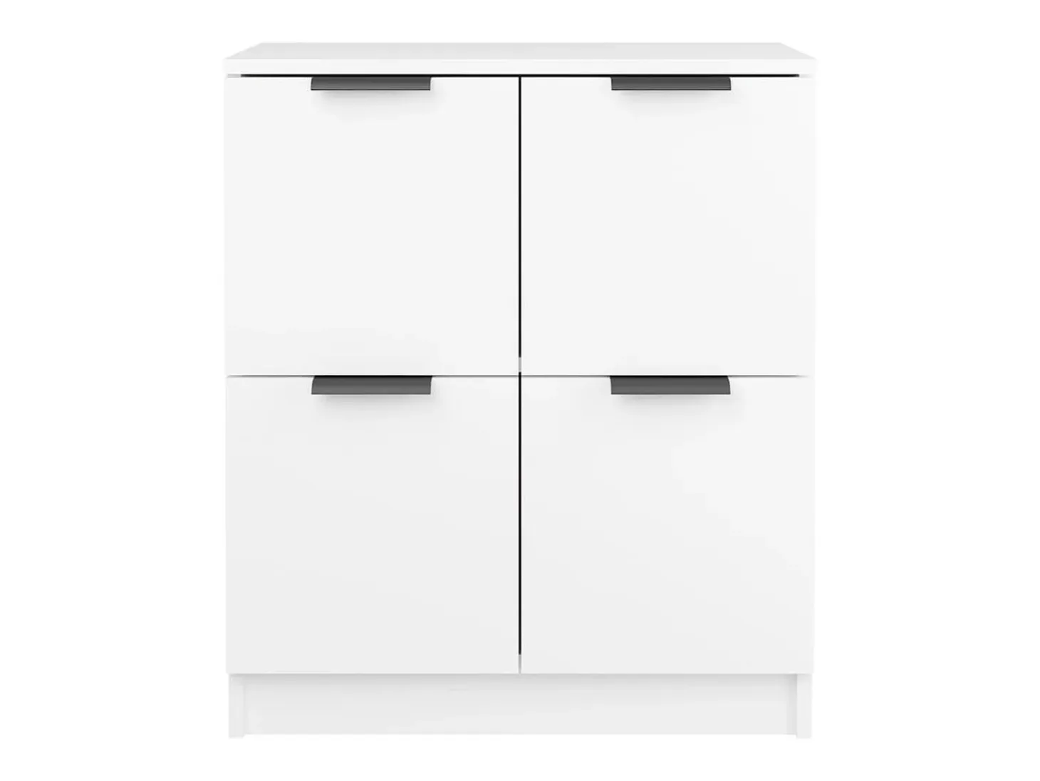 Aparador buffet cómoda armario mueble organizador cocina salón salón juego de 2 60 x 30 x 70 cm blanco madera contrachapada 02_0036670