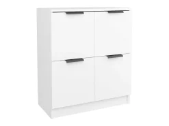 Aparador buffet cómoda armario mueble organizador cocina salón salón juego de 2 60 x 30 x 70 cm blanco madera contrachapada 02_0036670
