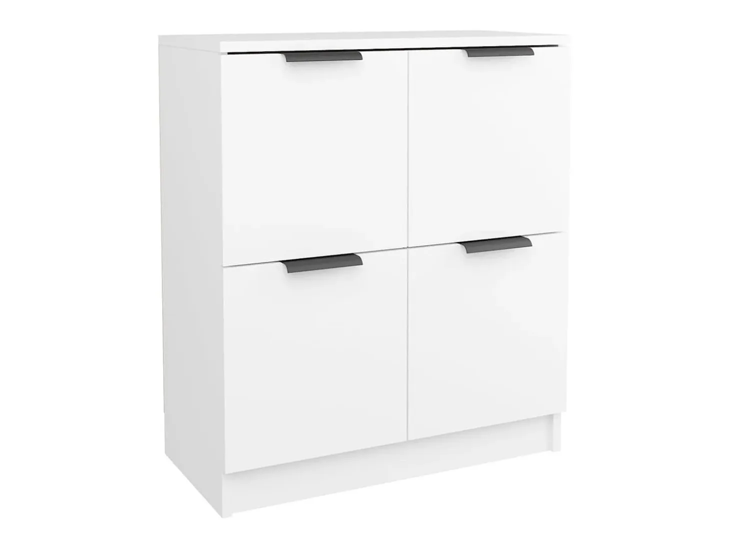 Aparador buffet cómoda armario mueble organizador cocina salón salón juego de 2 60 x 30 x 70 cm blanco madera contrachapada 02_0036670