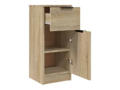 Aparador buffet cómoda armario unidad de almacenamiento organizador cocina salón salón juego de 2 sonoma 30 x 30 x 70 cm marrón madera contrachapada 02_0036801