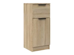 Aparador buffet cómoda armario unidad de almacenamiento organizador cocina salón salón juego de 2 sonoma 30 x 30 x 70 cm marrón madera contrachapada 02_0036801