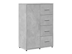 Aparador buffet cómoda armario mueble organizador cocina salón salón juego de 2 60 x 31 x 84 cm madera contrachapada gris 02_0036861