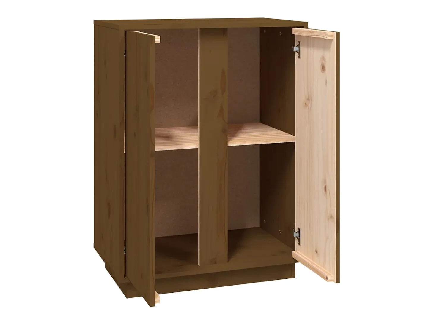 Aparador buffet cómoda armario mueble organizador cocina salón salón 60 x 35 x 80 cm madera maciza de pino marrón 02_0035755