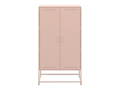 Aparador buffet cómoda armario mueble organizador cocina salón salón alto 68,5 x 38,5 x 123,5 cm acero rosa 02_0035160
