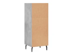 Aparador buffet cómoda armario mueble organizador cocina salón salón 34,5 x 32,5 x 90 cm madera contrachapada gris 02_0031871