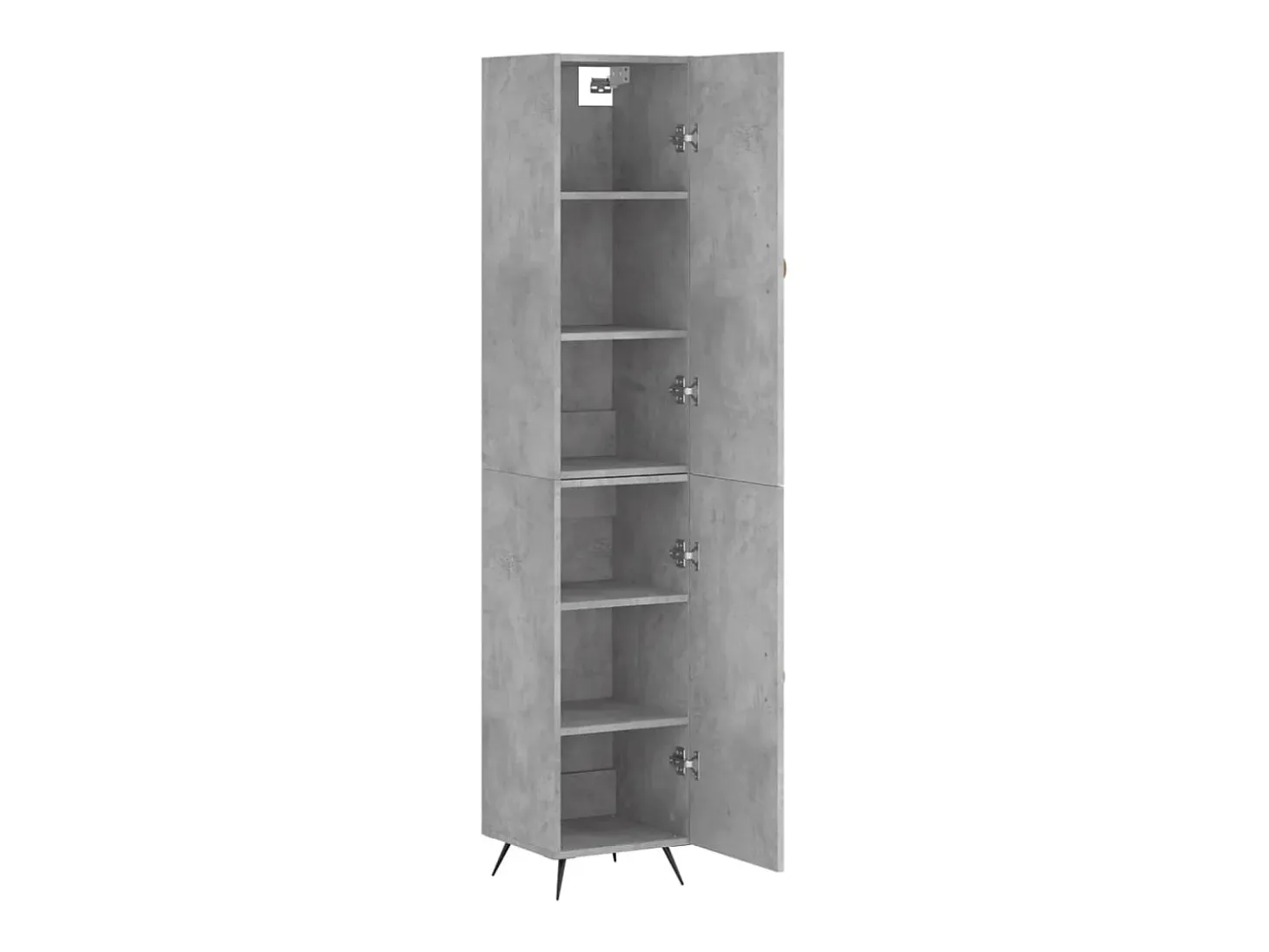 Aparador buffet cómoda armario mueble organizador cocina salón salón alto 34,5 x 34 x 180 cm madera contrachapada gris 02_0034318