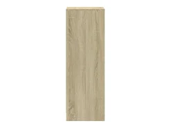 Aparador buffet cómoda armario mueble organizador cocina salón salón con Sonoma LED 38 x 34 x 100 cm madera contrachapada marrón 02_0029794