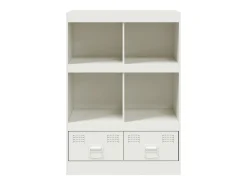 Aparador buffet cómoda armario mueble organizador cocina salón salón alto 67 x 39 x 95 cm acero blanco 02_0032477