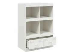 Aparador buffet cómoda armario mueble organizador cocina salón salón alto 67 x 39 x 95 cm acero blanco 02_0032477