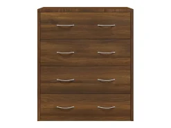 Aparador buffet cómoda armario mueble organizador cocina salón salón con 4 cajones 60 x 30,5 x 71 cm marrón 02_0029752