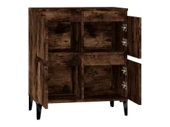 Aparador buffet cómoda armario unidad de almacenamiento organizador cocina salón salón 60 x 35 x 70 cm madera contrachapada marrón 02_0030980