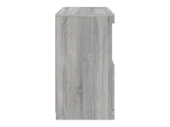 Aparador buffet cómoda armario mueble organizador cocina salón salón con luces LED Sonoma 60 x 37 x 67 cm gris 02_0030080