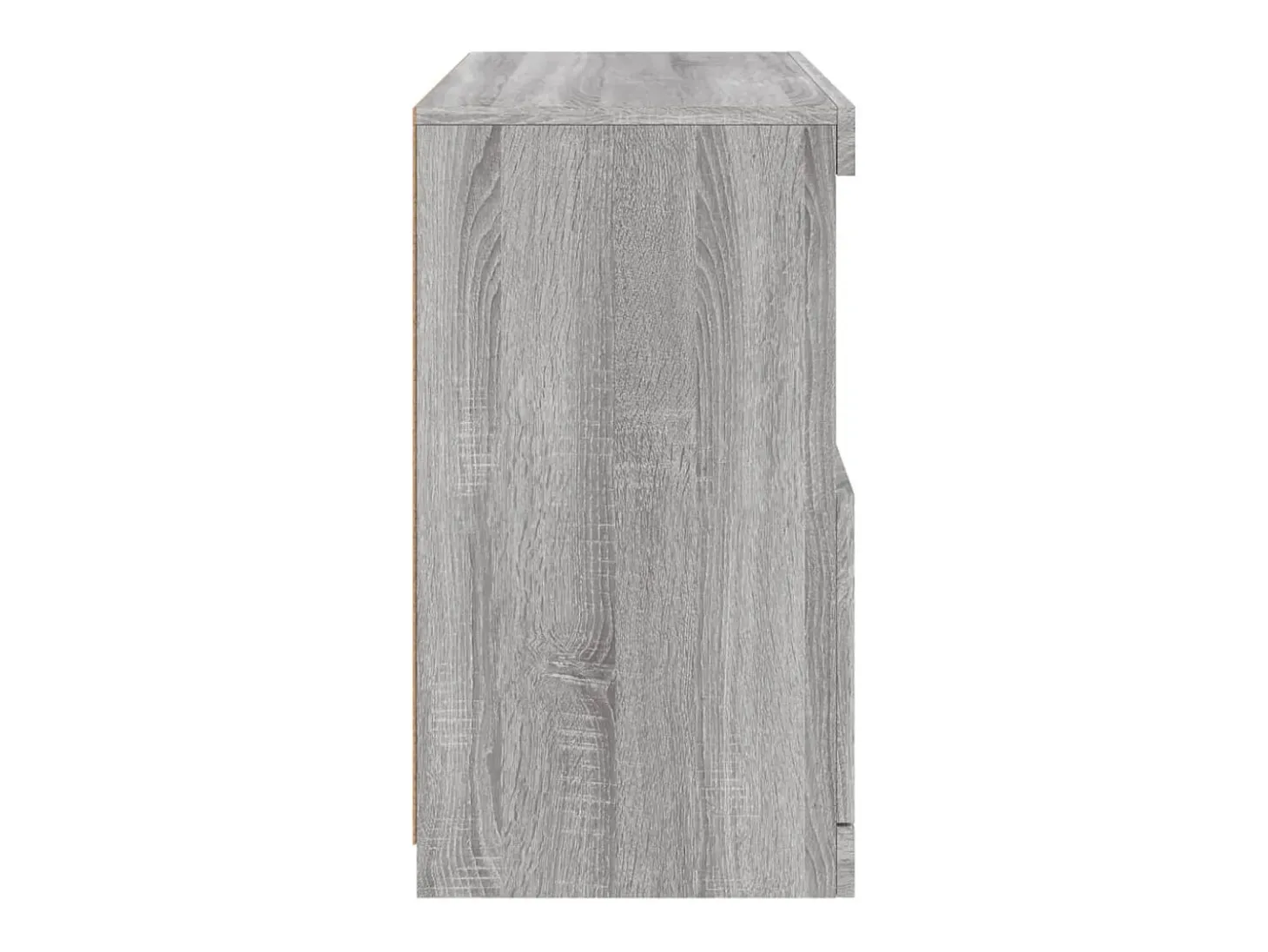 Aparador buffet cómoda armario mueble organizador cocina salón salón con luces LED Sonoma 60 x 37 x 67 cm gris 02_0030080