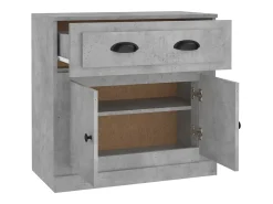 Aparador buffet cómoda armario unidad de almacenamiento organizador cocina salón salón 70 x 35,5 x 67,5 cm madera contrachapada gris 02_0032084