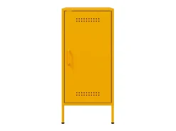 Aparador buffet cómoda armario mueble organizador cocina salón salón juego de 2 amarillo mostaza 36 x 39 x 79 cm acero Amarillo 02_0036882