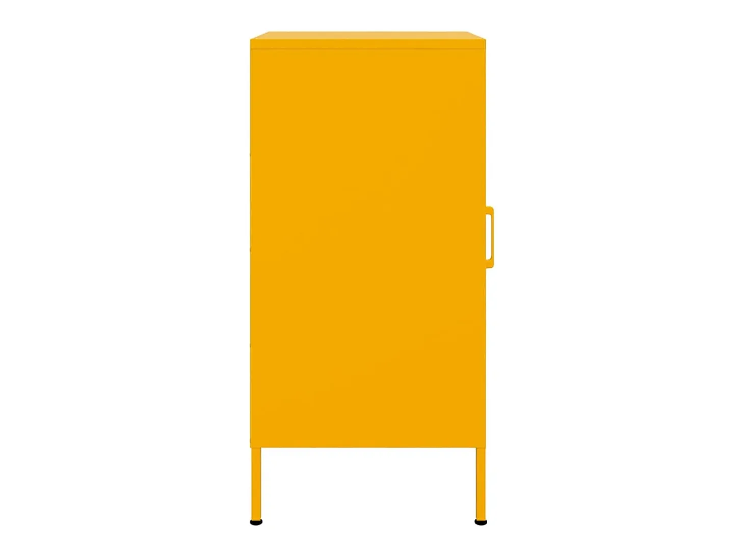 Aparador buffet cómoda armario mueble organizador cocina salón salón juego de 2 amarillo mostaza 36 x 39 x 79 cm acero Amarillo 02_0036882