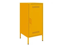 Aparador buffet cómoda armario mueble organizador cocina salón salón juego de 2 amarillo mostaza 36 x 39 x 79 cm acero Amarillo 02_0036882