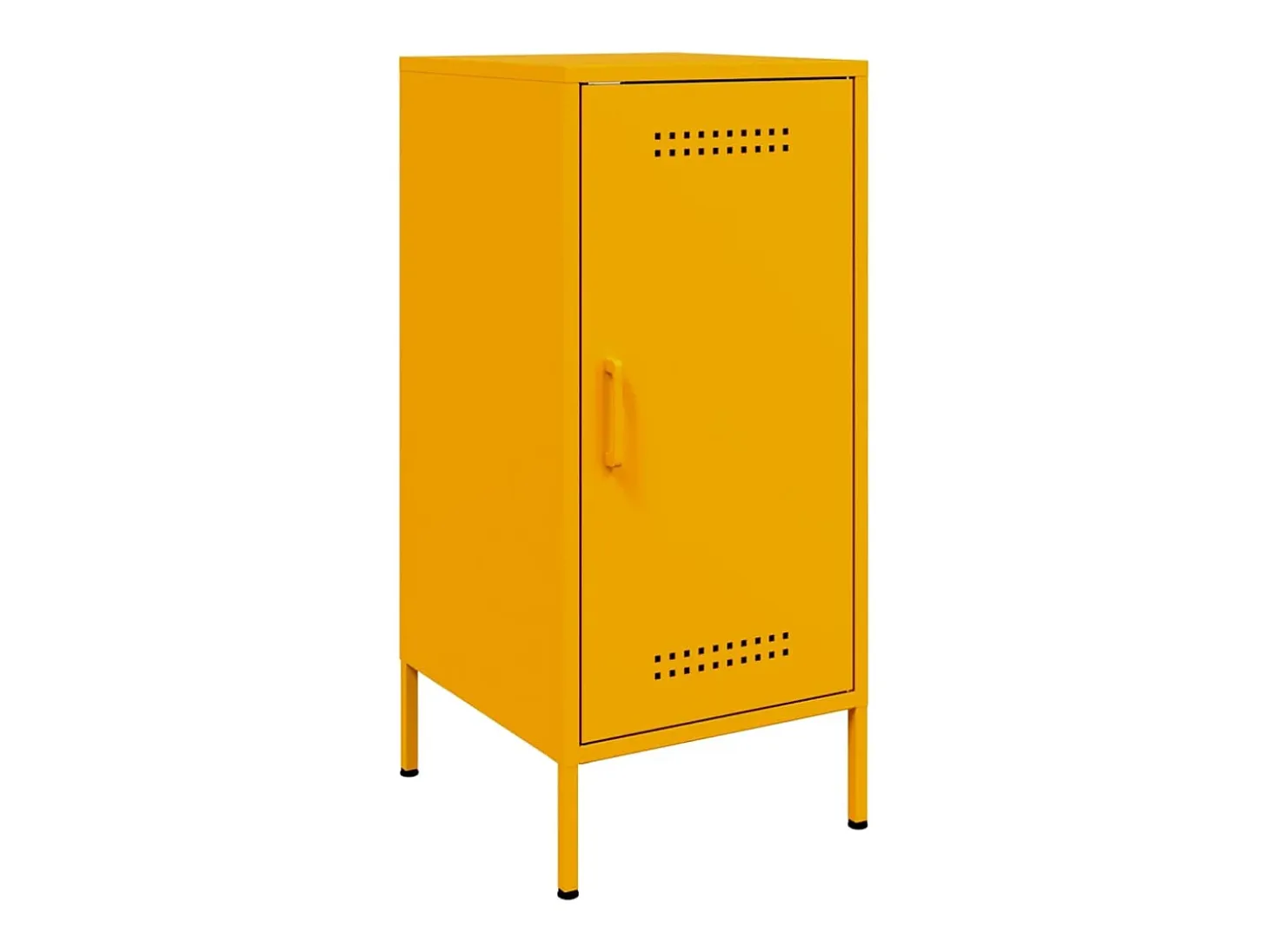 Aparador buffet cómoda armario mueble organizador cocina salón salón juego de 2 amarillo mostaza 36 x 39 x 79 cm acero Amarillo 02_0036882