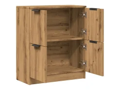 Aparador buffet cómoda armario unidad de almacenamiento organizador cocina salón sala de manualidades 60 x 30 x 70 cm madera contrachapada marrón 02_0030811