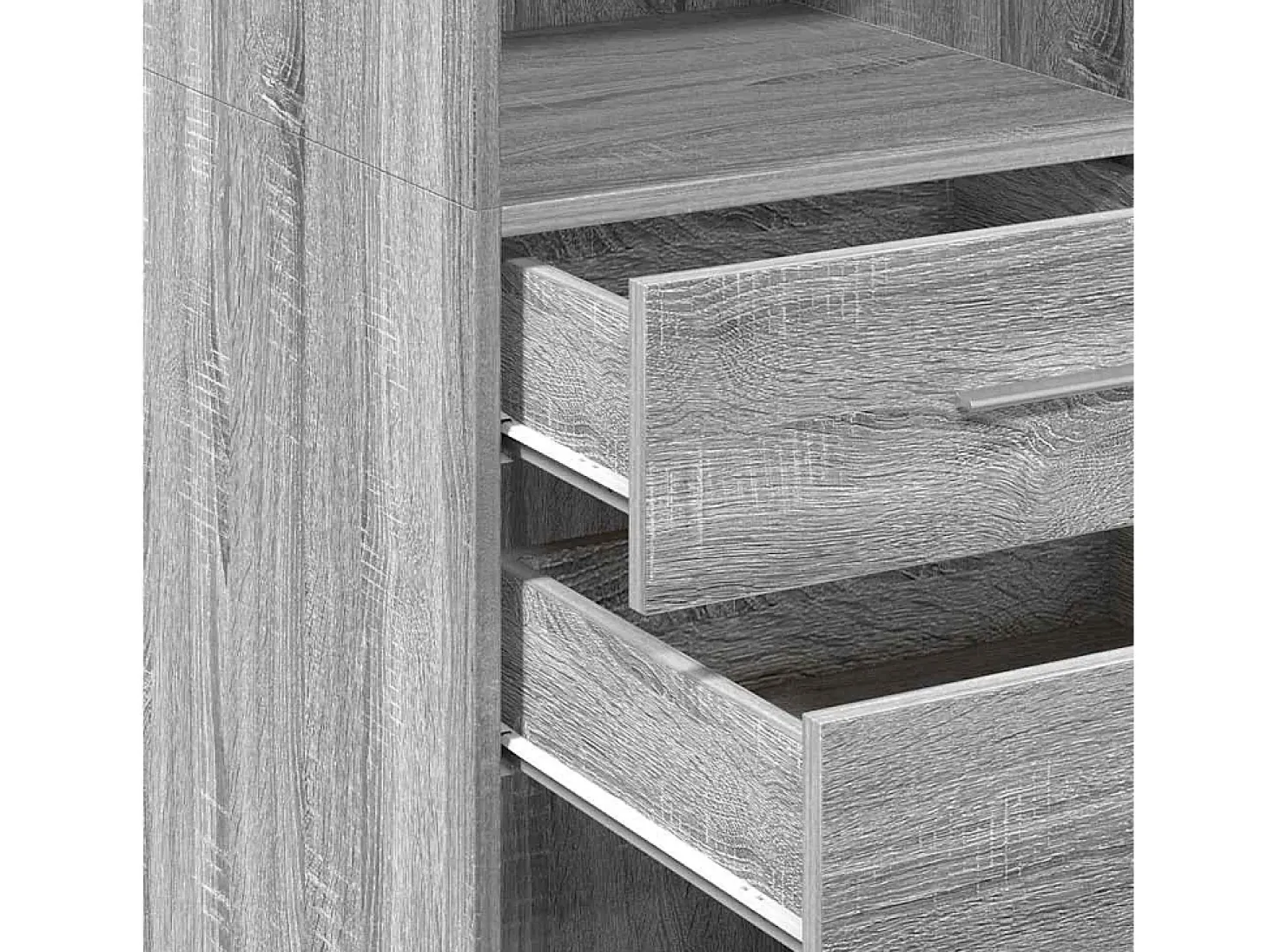 Aparador buffet cómoda armario mueble organizador cocina salón salón alto Sonoma 30 x 42,5 x 124 cm madera contrachapada gris 02_0035170