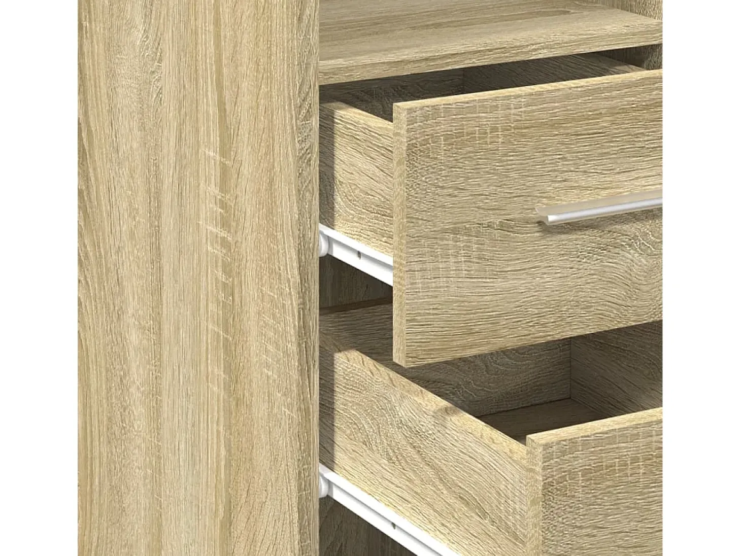 Aparador buffet cómoda armario mueble organizador cocina salón salón alto sonoma 50 x 42,5 x 185 cm madera contrachapada marrón 02_0034072