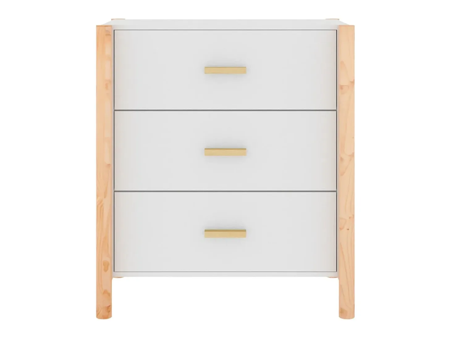 Aparador buffet cómoda armario unidad de almacenamiento organizador cocina salón salón 62 x 38 x 70 cm madera contrachapada blanco 02_0030377