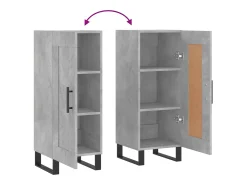 Aparador buffet cómoda armario mueble organizador cocina salón salón 34,5 x 34 x 90 cm madera contrachapada gris 02_0031903