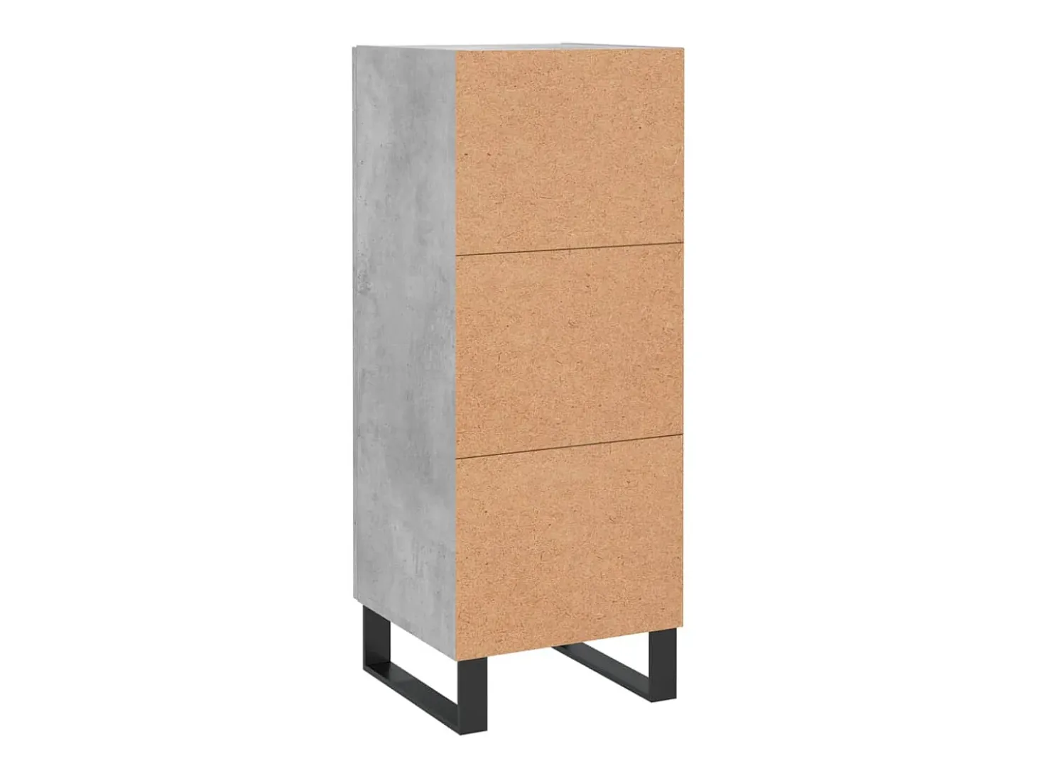 Aparador buffet cómoda armario mueble organizador cocina salón salón 34,5 x 34 x 90 cm madera contrachapada gris 02_0031903