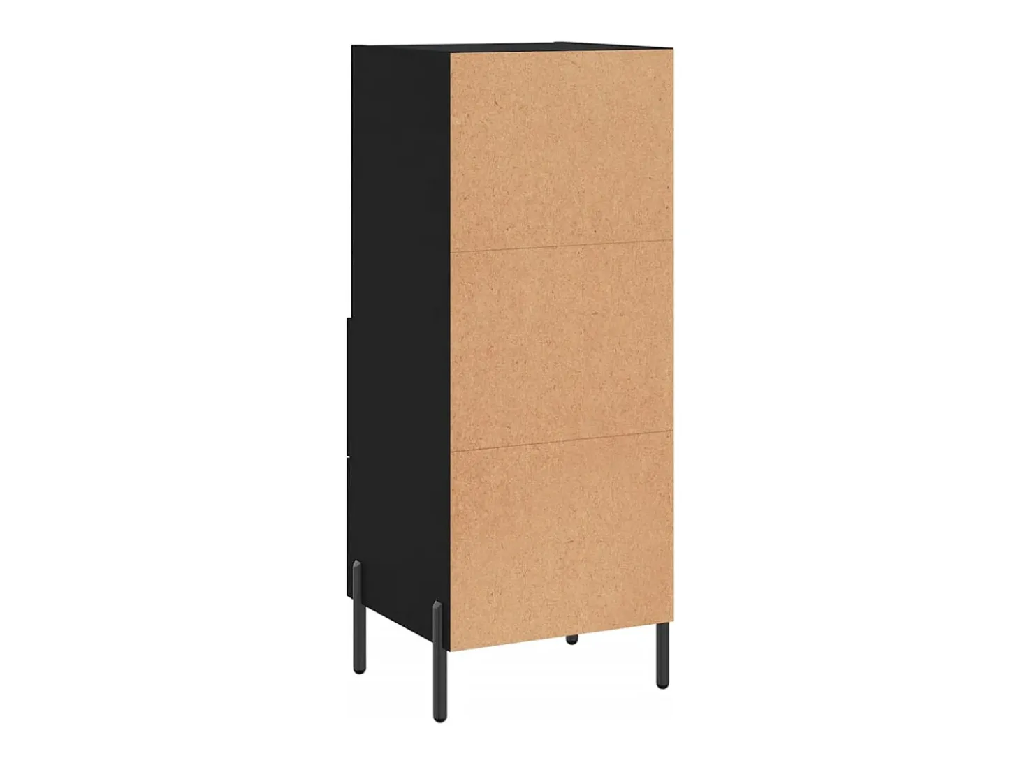 Aparador buffet cómoda armario mueble organizador cocina salón salón 34,5 x 34 x 90 cm madera contrachapada negra 02_0035909