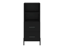 Aparador buffet cómoda armario mueble organizador cocina salón salón 34,5 x 34 x 90 cm madera contrachapada negra 02_0035909