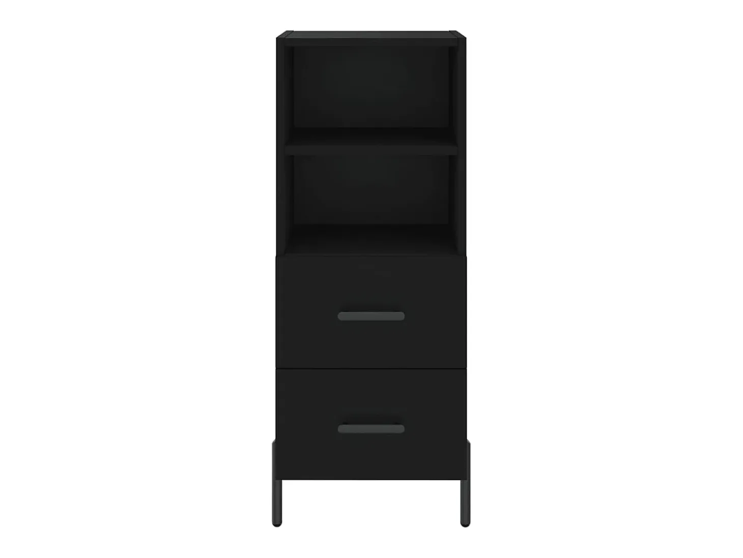 Aparador buffet cómoda armario mueble organizador cocina salón salón 34,5 x 34 x 90 cm madera contrachapada negra 02_0035909