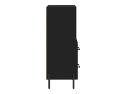 Aparador buffet cómoda armario mueble organizador cocina salón salón 34,5 x 34 x 90 cm madera contrachapada negra 02_0035909