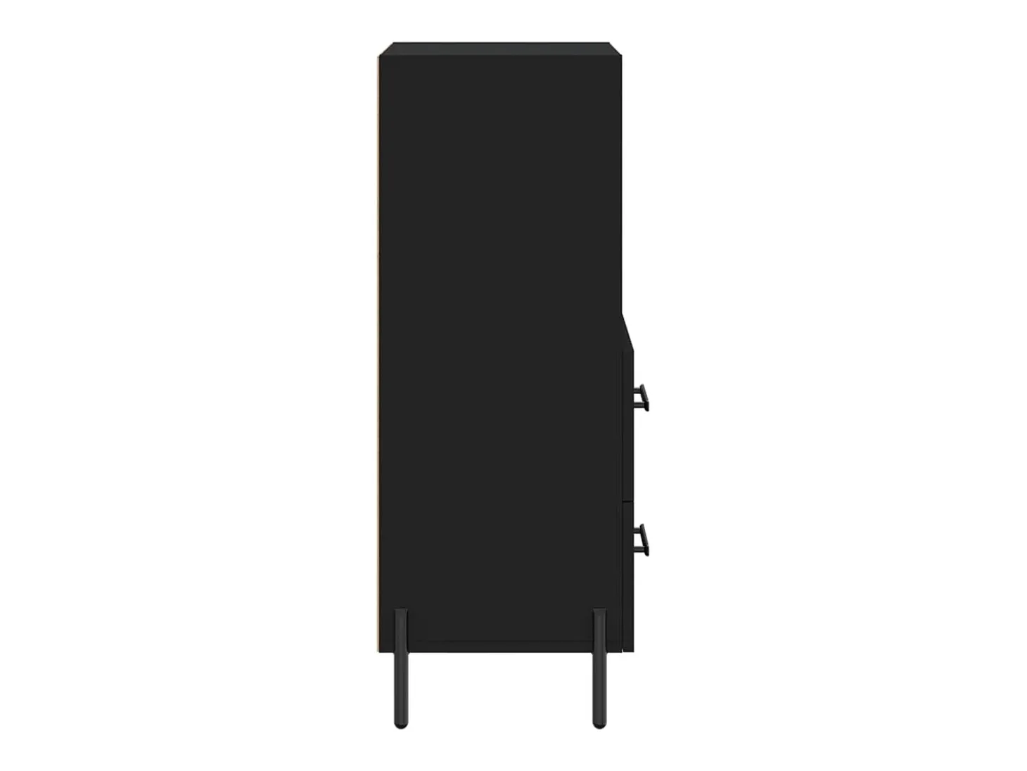 Aparador buffet cómoda armario mueble organizador cocina salón salón 34,5 x 34 x 90 cm madera contrachapada negra 02_0035909