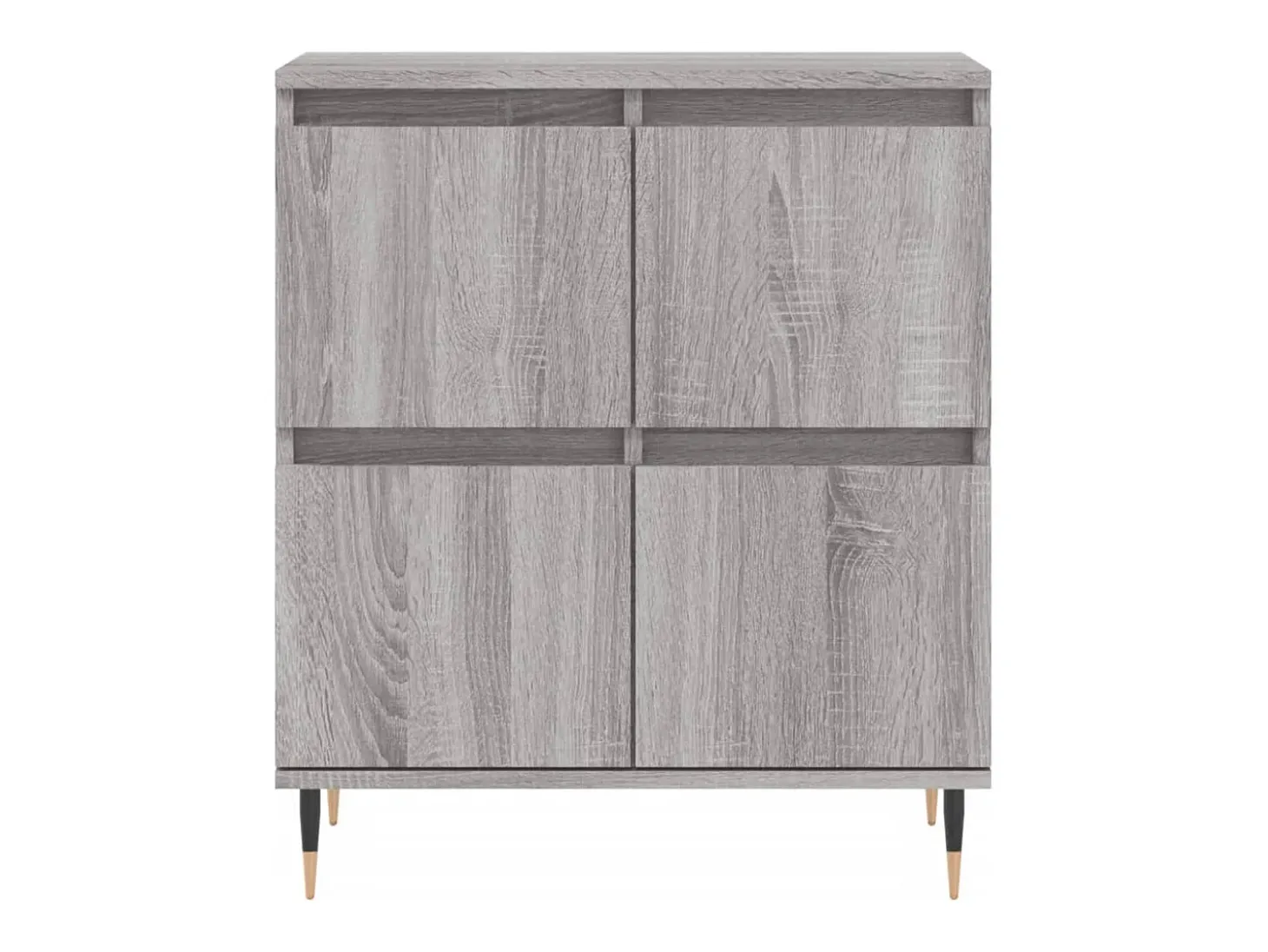 Aparador buffet cómoda armario unidad de almacenamiento organizador cocina salón salón juego de 2 sonoma madera gris 02_0036982