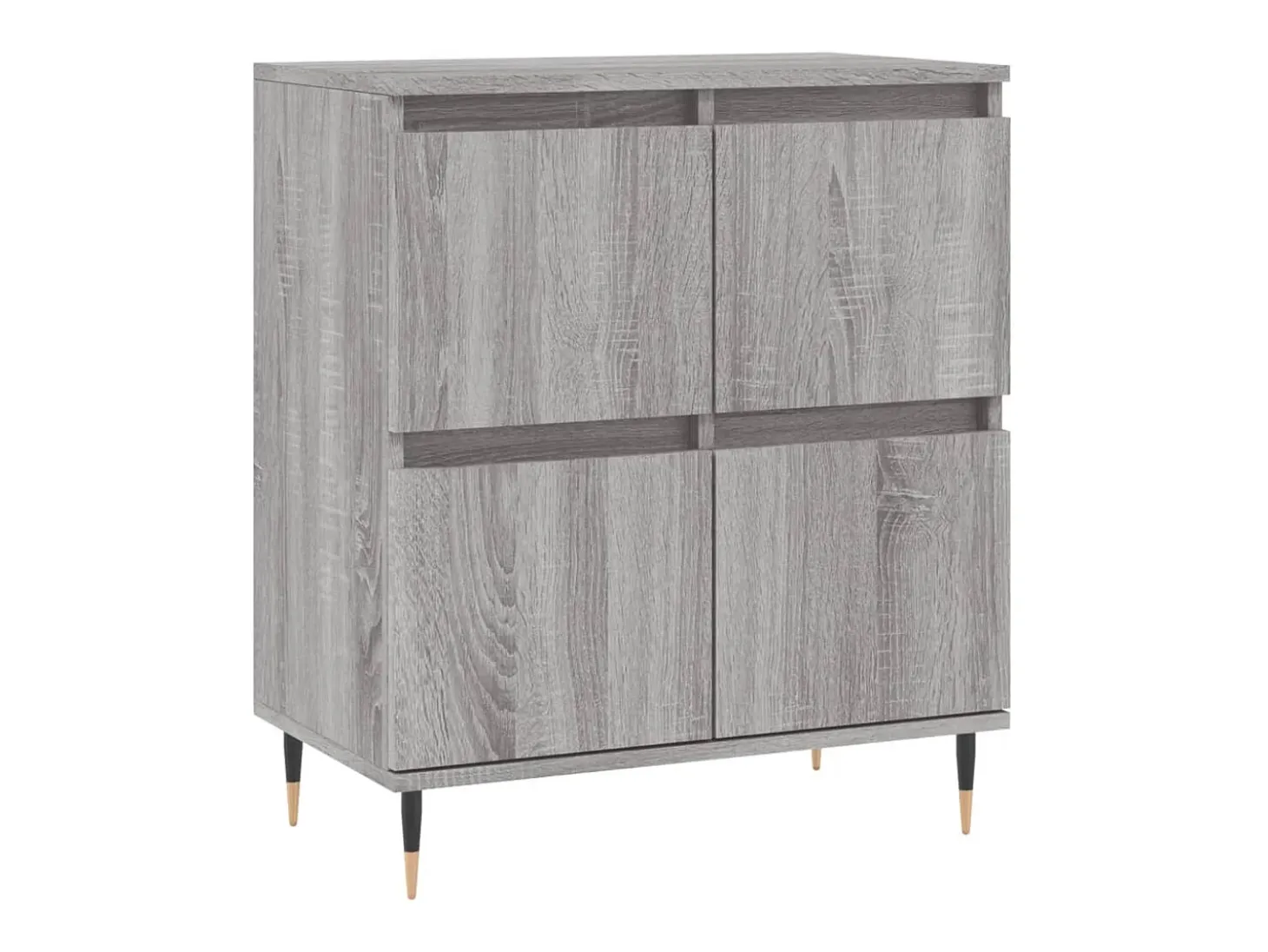 Aparador buffet cómoda armario unidad de almacenamiento organizador cocina salón salón juego de 2 sonoma madera gris 02_0036982