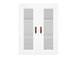 Aparador buffet cómoda armario mueble organizador cocina salón salón alto 69,5 x 34 x 180 cm madera contrachapada blanco 02_0032692