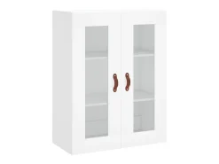 Aparador buffet cómoda armario mueble organizador cocina salón salón alto 69,5 x 34 x 180 cm madera contrachapada blanco 02_0032692